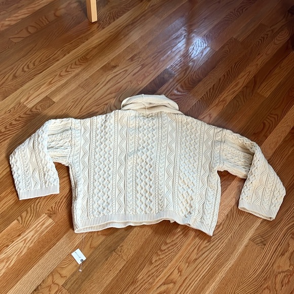 Anthropologie The Mariel Cardigan Sweater: Cropped  Cable-Knit Edition OS NWT - Picture 13 of 16